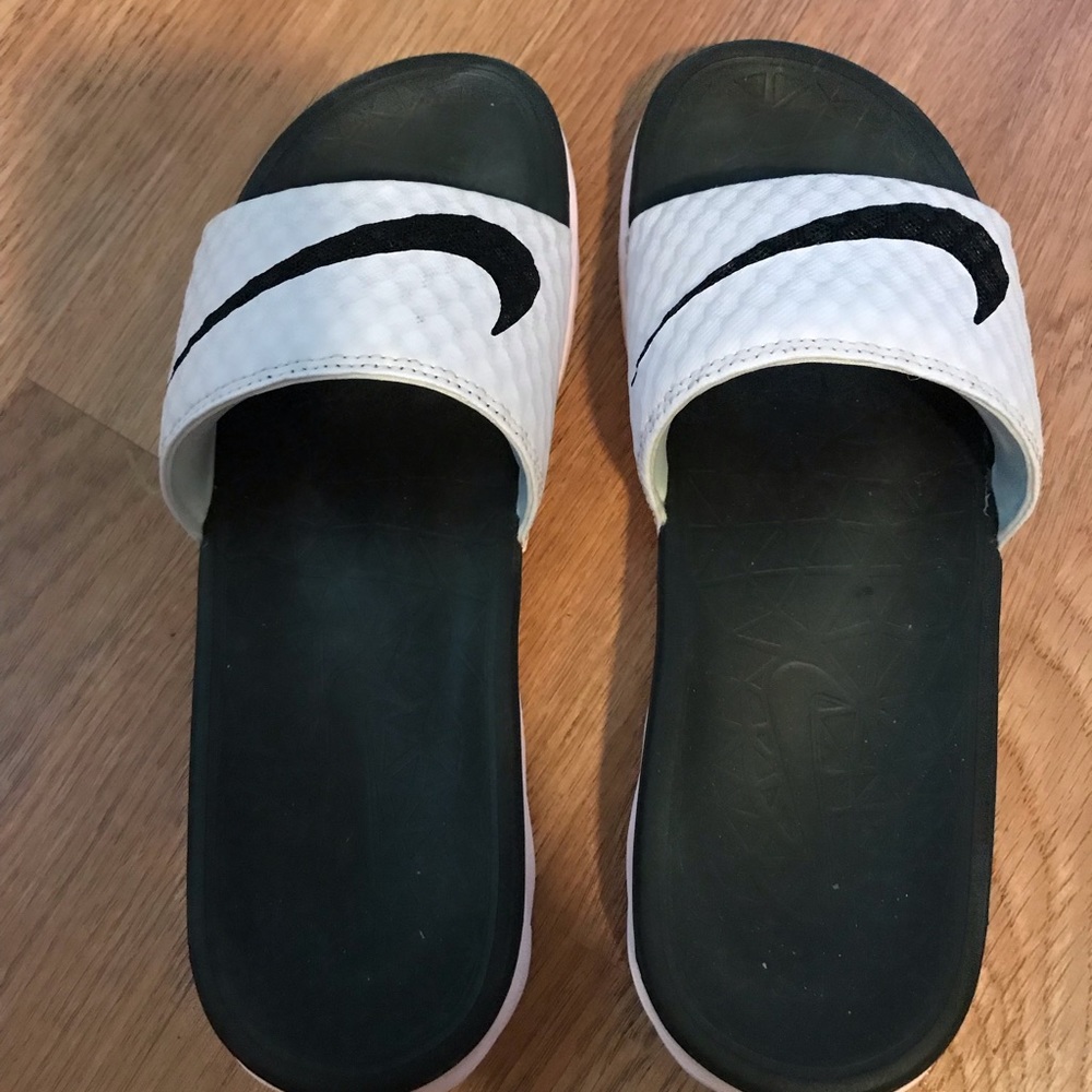 Pink Nike sandals